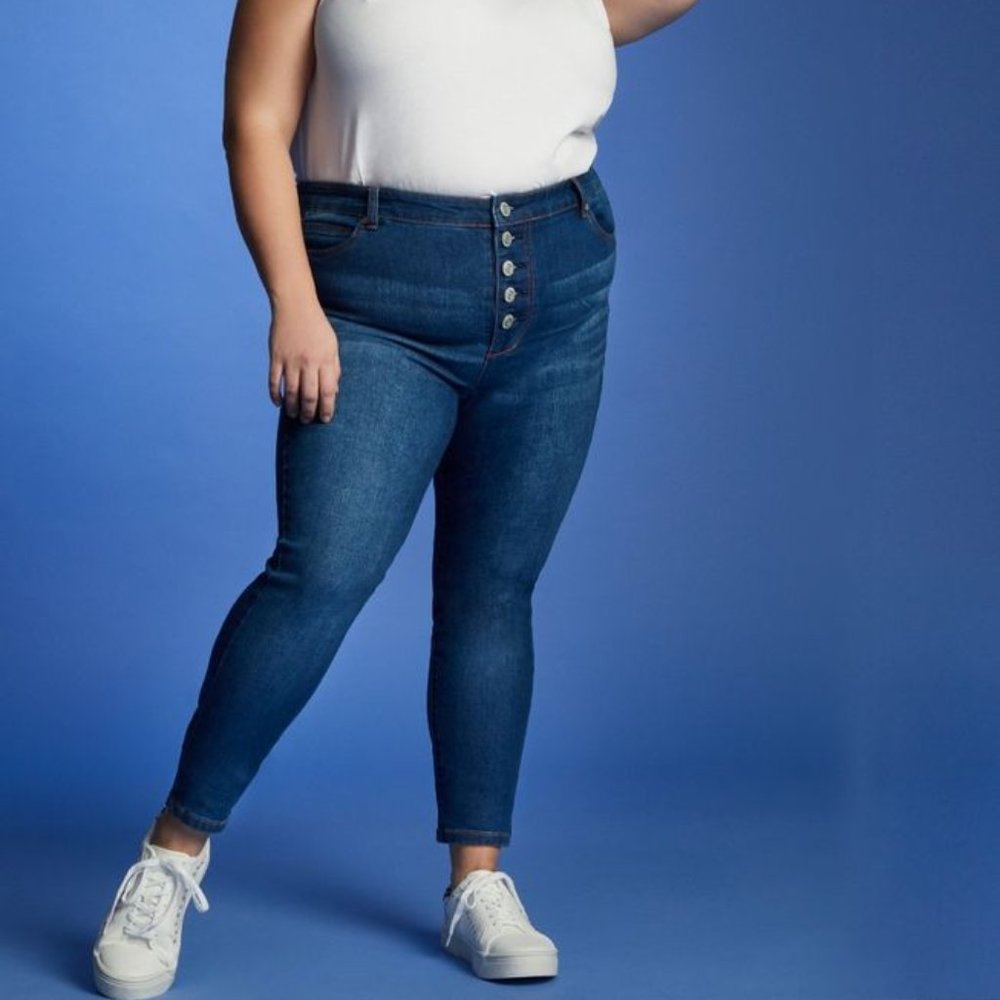 Eloquii Peach Fit Jeans Size 26 Worn Once